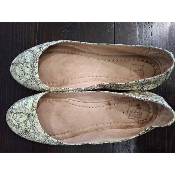 EUC Frye Carson Metallic Crackle Ballet Flats/Sz. 7M - Picture 7 of 8